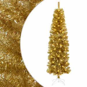 vidaXL Dirbtinė liekna Kalėdų eglutė su burbulais 180 cm 300 LED