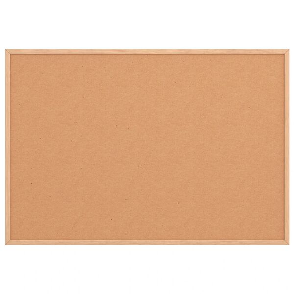 vidaXL Kamštinė lenta su pušies masyvo rėmu, 80x55 cm