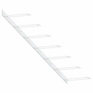 vidaXL Prie sienos montuojamas vyno laikiklis, baltas, metalas