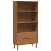 vidaXL Knygų lentyna MOLDE 85 x 35 x 170,5 cm Pu&scaron;ies medienos masyvas