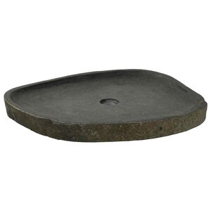 vidaXL Plaunamoji kriauklė Pilka 65 x 50 x 6 cm Upės Akmuo
