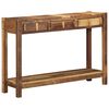 vidaXL Konsolinis stalas Ruda 107 x 33 x 76 cm Kietas atkurtas medis