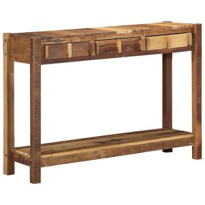 vidaXL Konsolinis stalas Ruda 107 x 33 x 76 cm Kietas atkurtas medis
