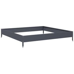 vidaXL Auk&scaron;tas sodo lovelis, antracito, 100x100x18,5cm, plienas