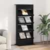 vidaXL Žurnalų stovas Juodas ąžuolas 70 x 41 x 156 cm Apdirbta mediena