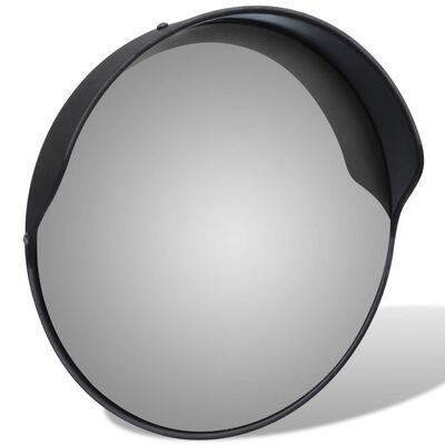 Sferinis kelio veidrodis, juodas, 30cm, PC plastikas, laukui