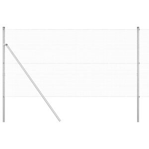 vidaXL Suvirintas vielos tvora žemės tvirtinimas 50 x 1,2 m Sidabrinė