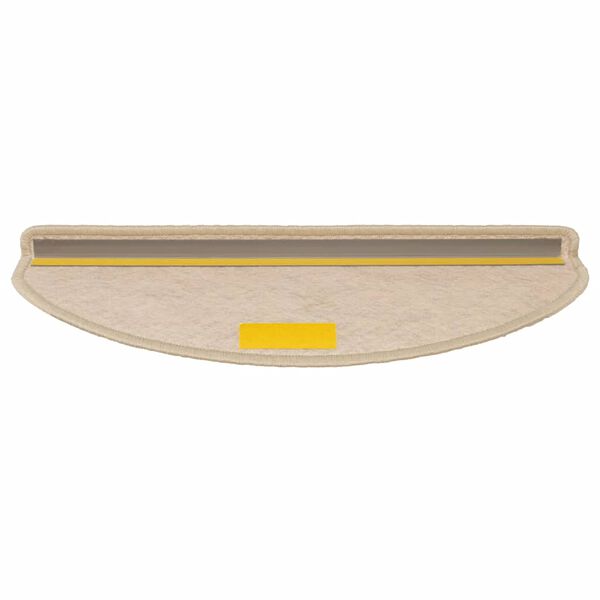 vidaXL Lipnūs laiptų kilimėliai, 30vnt., smėlio spalvos, 65x21x4cm