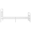 vidaXL Lovos rėmas su galvūgaliu/kojūgaliu, baltas, 107x203cm, metalas