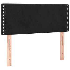 vidaXL Galvūgalis, juodos spalvos, 90x5x78/88cm, aksomas