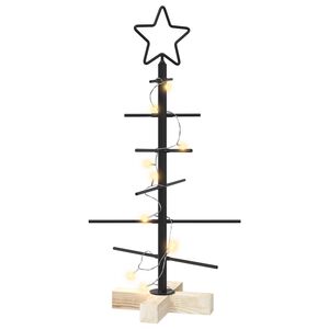 vidaXL Metalinis Kalėdų medis KUOPIO 60 cm &Scaron;ilta balta Plienas Juoda