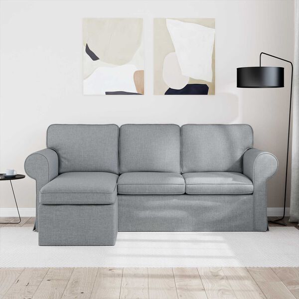 vidaXL Sofa 160cm &Scaron;viesiai pilka Metalas