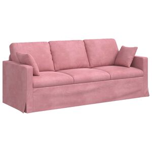 vidaXL Sofa Rožinė 198 x 78 x 80 cm Aksomas
