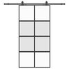 vidaXL Stumdomos durys su įrangos rinkiniu, juodas, 102,5x205 cm