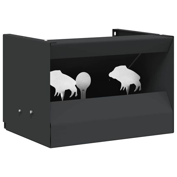 vidaXL Šoviniai gaudyklių dėžė Juoda 29 x 22 x 20 cm Plienas