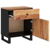 vidaXL Naktinė spintelė, 50x33x60cm, akacija ir apdirbta mediena
