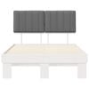 vidaXL Lovo rėmas su apmuštu galvūgaliu Šviesiai pilka 120 x 190 cm