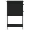 vidaXL Naktinė spintelė, juodos spalvos, 32x42x70cm, apdirbta mediena