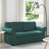 vidaXL Sofa 140cm Tamsiai žalia Metalas