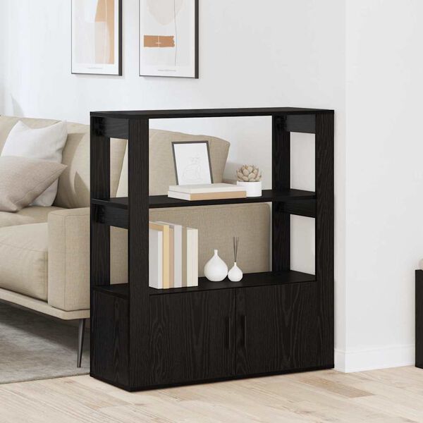 vidaXL Kabalas juoda ąžuolo 30 x 80 x 90 cm Apdirbta mediena