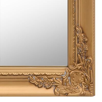 vidaXL Laisvai pastatomas veidrodis, auksinės spalvos, 40x180cm