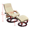 vidaXL Masažinis krėslas su pakoja, kreminės spalvos, dirbtinė oda