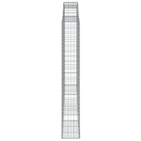 vidaXL I&scaron;lenktas gabiono krep&scaron;ys, 300x30x200/220cm, geležis