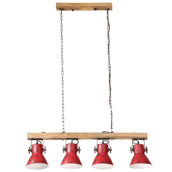 vidaXL Lubinis &scaron;viestuvas, baltintas raudonas, 90x24x111cm, 25W, E27