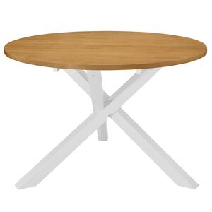 vidaXL Valgomojo stalas, baltas, 120x75cm, MDF