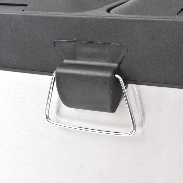 vidaXL Šiukšliadėžė, rūšiavimui, nerūdij. plienas, su pedalu, 36l