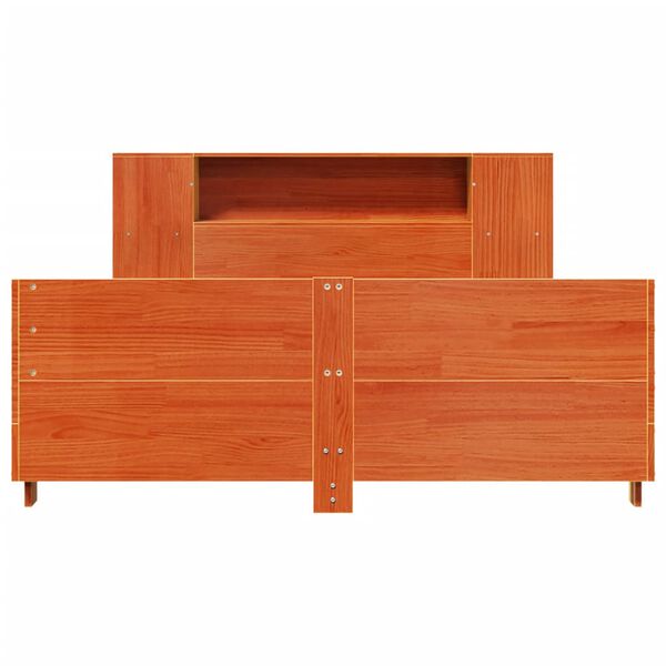 vidaXL Lovos rėmas be čiužinio, vaško ruda, 120x200cm, pušis