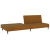 vidaXL Dvivietė sofa-lova, rudos spalvos, aksomas