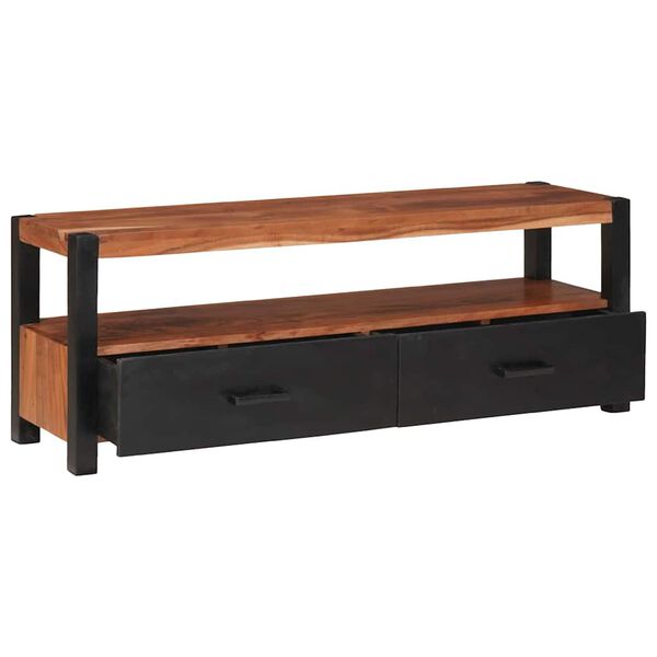 vidaXL Medijos laikmenų spintelė Ruda akacijos medienos masyvas