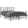 vidaXL Lovos rėmas su galvūgaliu/kojūgaliu, juodas, 140x190cm, metalas