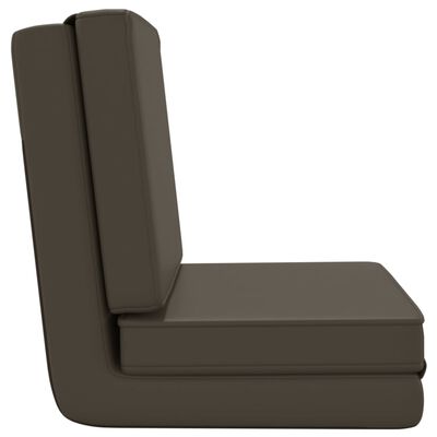 vidaXL Sulankstomas čiužinukas-kėdė, antracito spalvos, dirbtinė oda