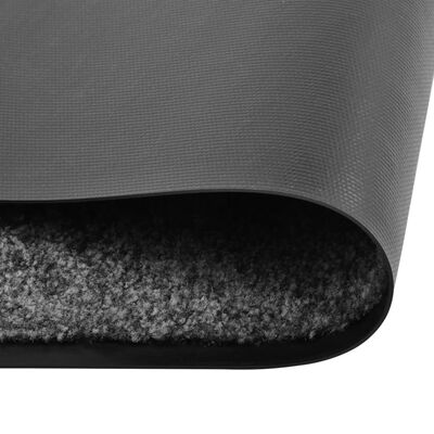 vidaXL Durų kilimėlis, antracito spalvos, 90x120cm, plaunamas