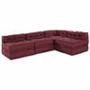 vidaXL Modulinė sofa 4 pcs Raudonmedis audinys