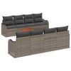 vidaXL Sodo Sofų Rinkinys su pagalve 9 pcs Pilka poliratanas
