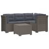 vidaXL 4 Vietų Sodo Sofa su Pagalvėlėmis Ratanų Imitacija PP