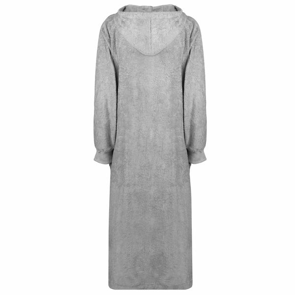 vidaXL Antklodė-džemperis su gobtuvu KINN Pilka XXL Medvilnė