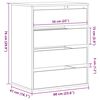 vidaXL Kampinė komoda su stalčiais, ruda, 60x41x76cm, mediena