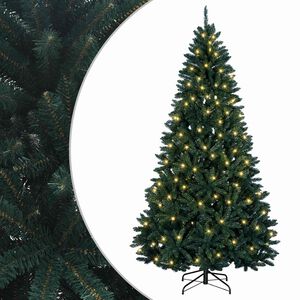 vidaXL Dirbtinė Sulankstoma Kalėdų Eglutė 210 cm 300 LED &Scaron;ilta balta