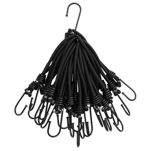 vidaXL Bungee Virvelė su kabliukais, 25vnt., 17cm