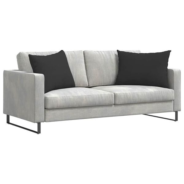 vidaXL Sofa Pagalvės 2 pcs Juoda 70 x 50 cm audinys