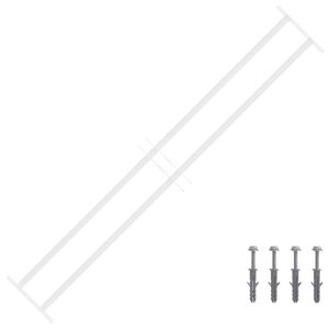 vidaXL Langų saugos grotelės su 2 skersiniais 3 vnt. 93-174 cm