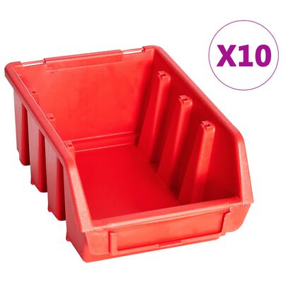 vidaXL Sandėliavimo dėžių rinkinys, 29 dalių, raudonas ir juodas