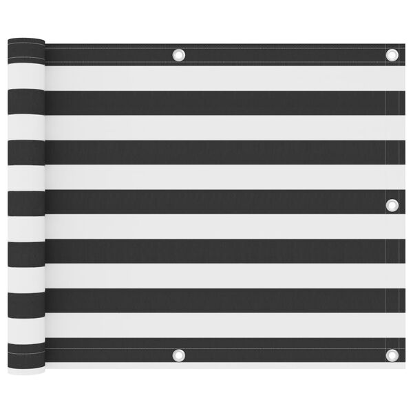 vidaXL Balkono pertvara, antracito/balta, 75x300cm, oksfordo audinys