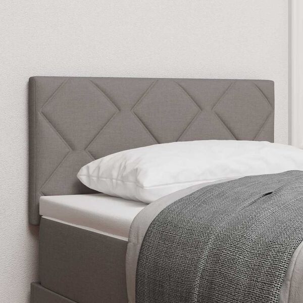 vidaXL Galvūgalis su LED juostelių žibintais Taupe 80 cm audinys