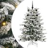 vidaXL Dirbtinė Sulankstoma Kalėdų Eglutė Balta 150 cm PE ir PVC