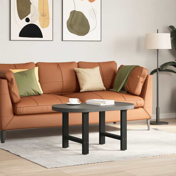 vidaXL Kavos staliuko kojelės, juodos, 2 vnt., 60x(42-43) cm, plienas